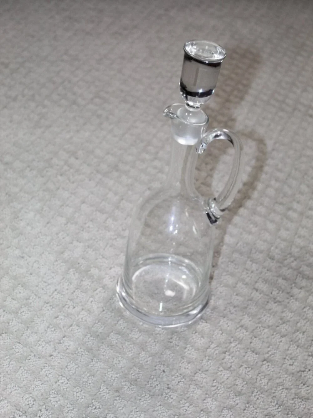 Vintage Toscany Romanian Lead Crystal Decanter with Stopper